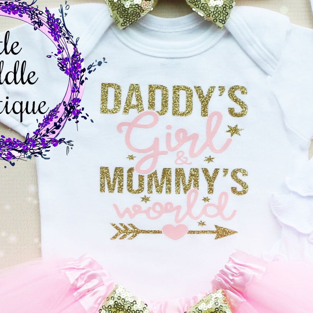 Daddy's Girl & Mommy's World Baby Girl Tutu Outfit