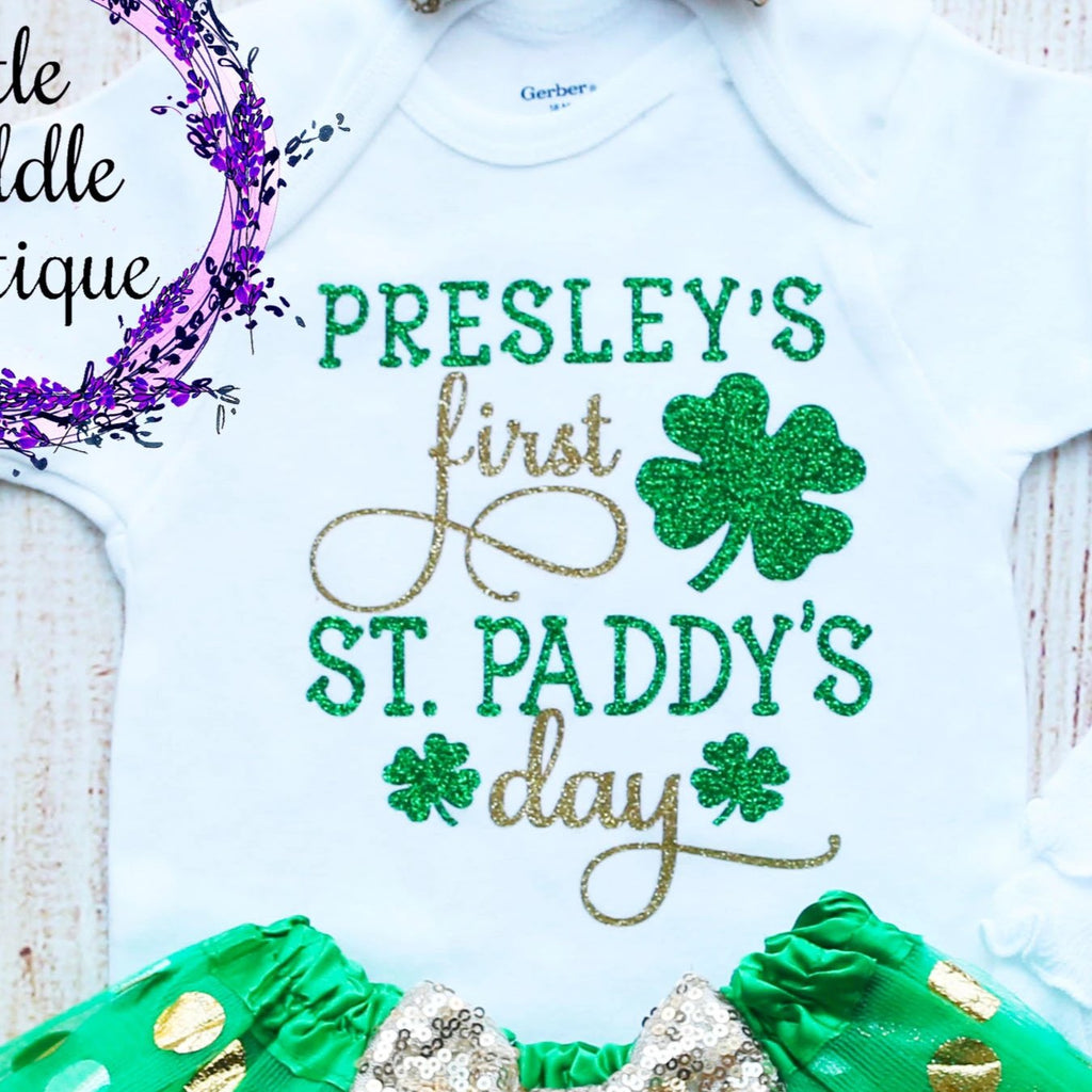 Personalized First St. Patrick's Day Tutu Outfit