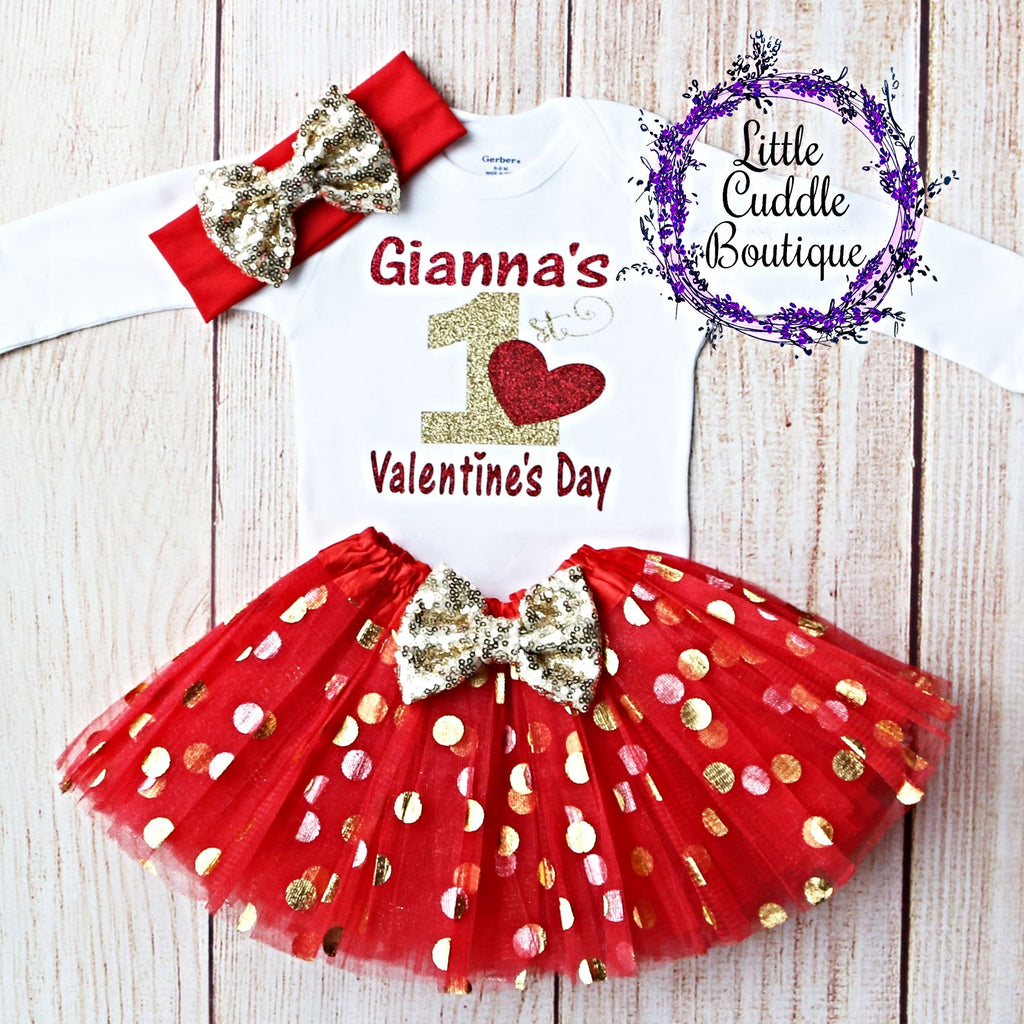 Personalized First Valentine's Tutu Outfit