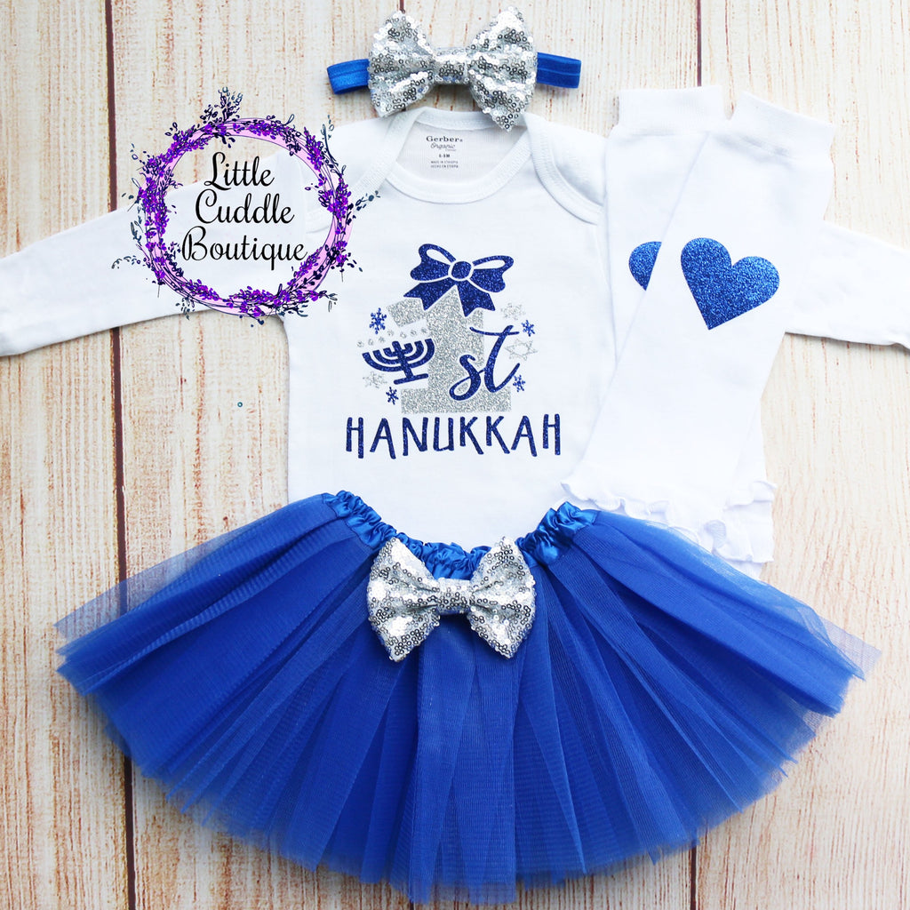 First Hanukkah Baby Tutu Outfit