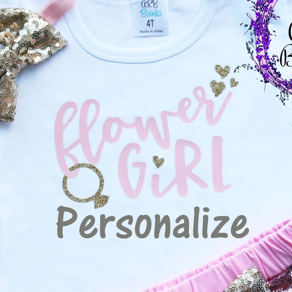 Personalized Flower Girl Shorts Outfit