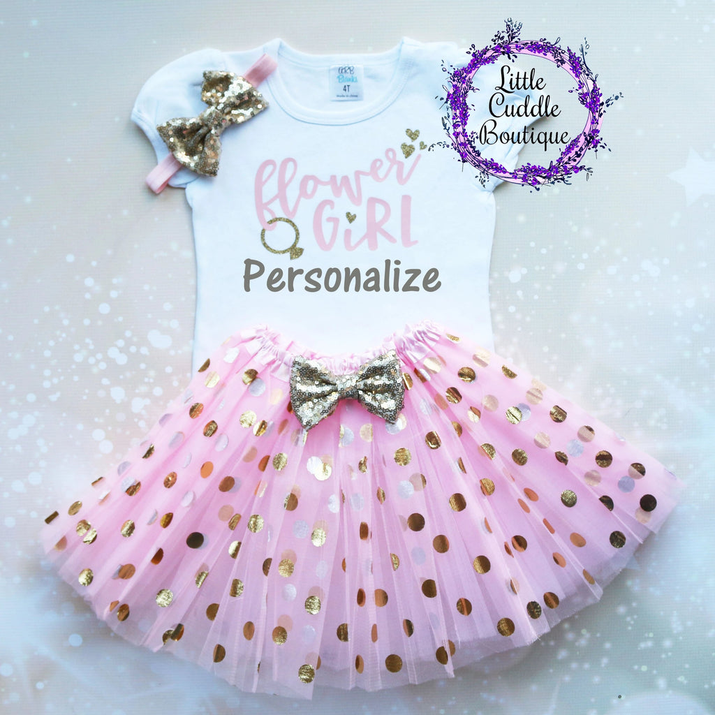 Personalized Flower Girl Tutu Outfit
