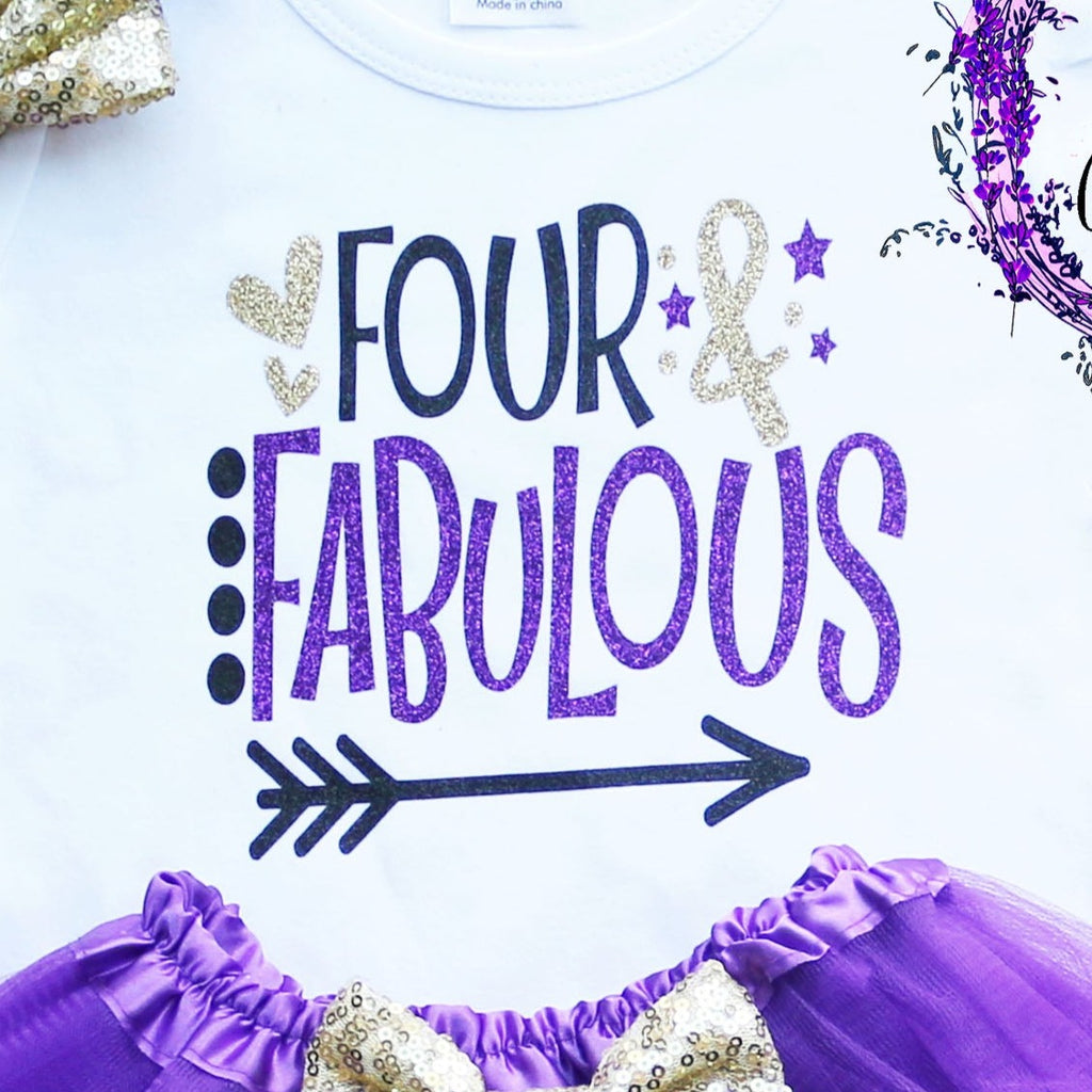 Four & Fabulous 4th Birthday Tutu Outfit