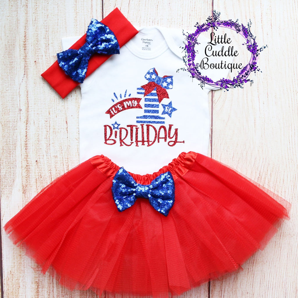 Fourth Of July First Birthday Tutu Outfit