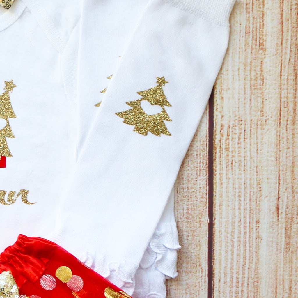 Personalized Christmas First Birthday Baby Tutu Outfit