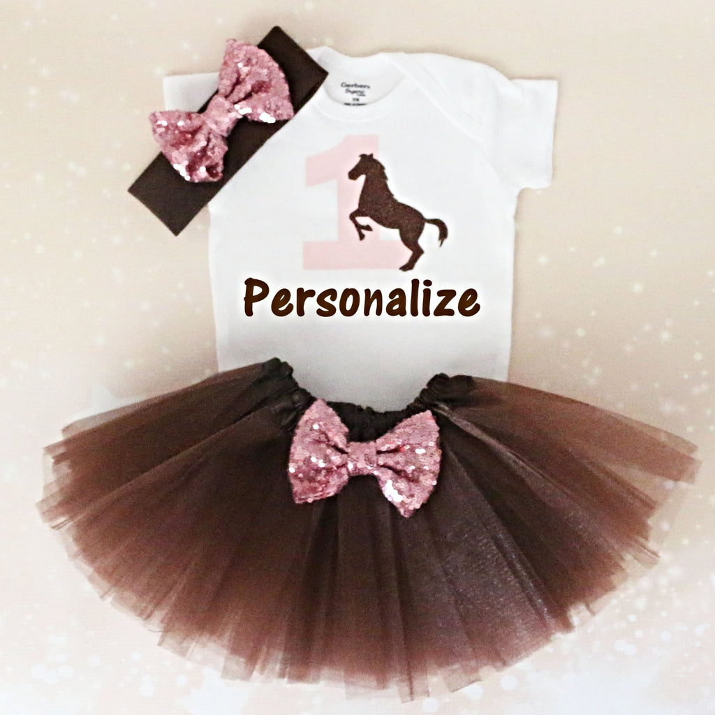 Personalized Horse First Birthday Tutu Outfit