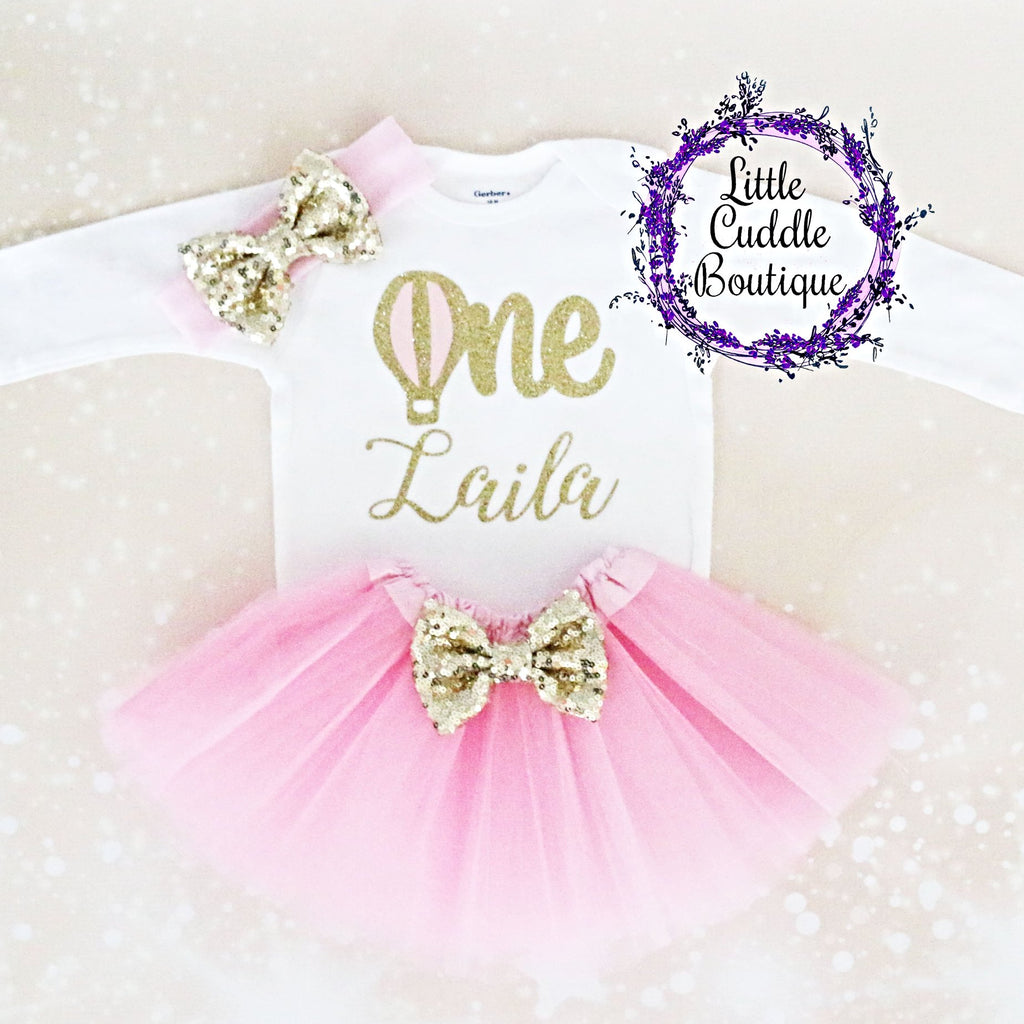 Personalized Hot Air Balloon Birthday Tutu Outfit