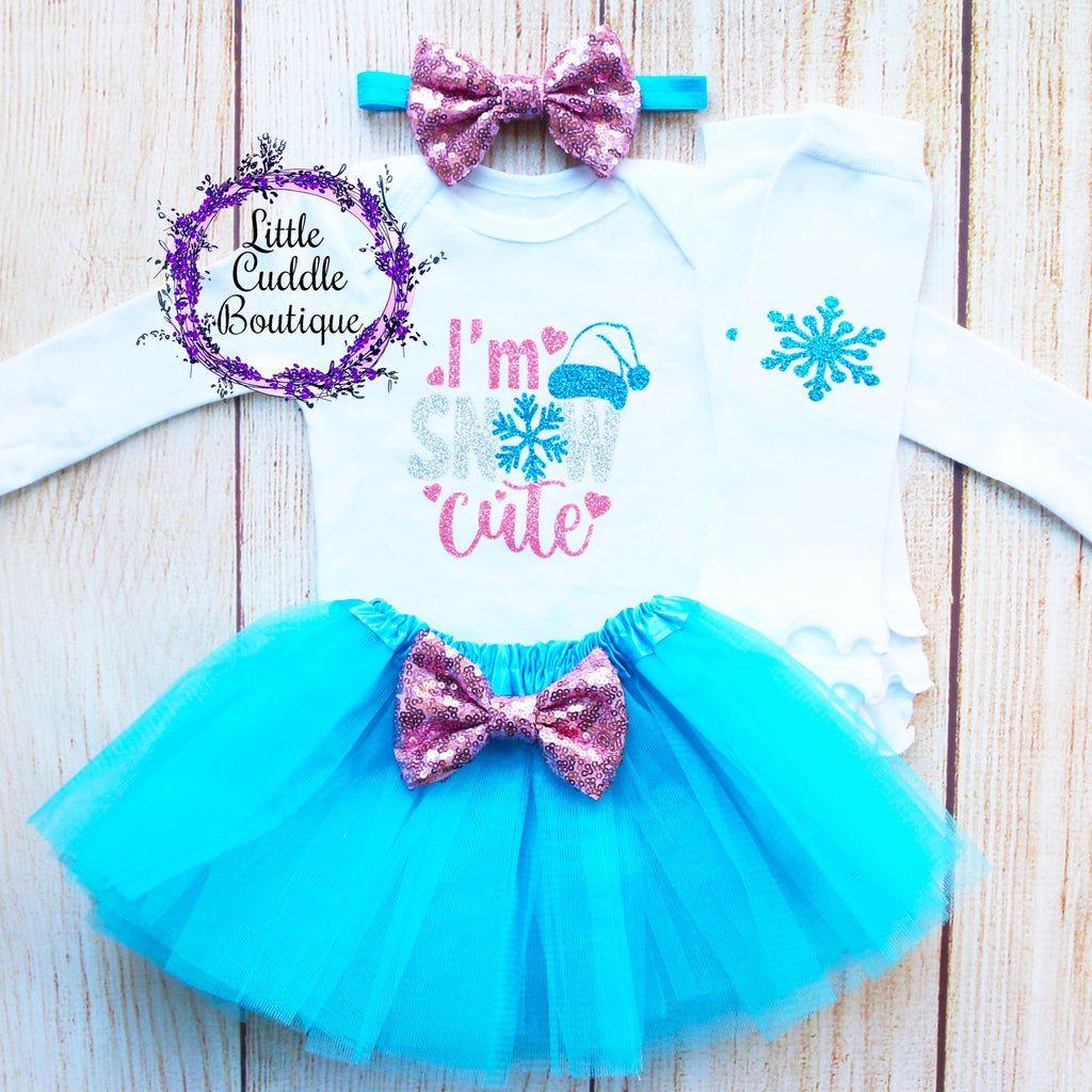 I'm Snow Cute Holiday Baby Tutu Outfit