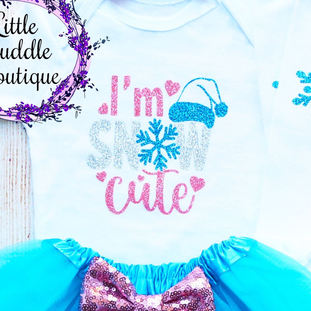 I'm Snow Cute Holiday Baby Tutu Outfit