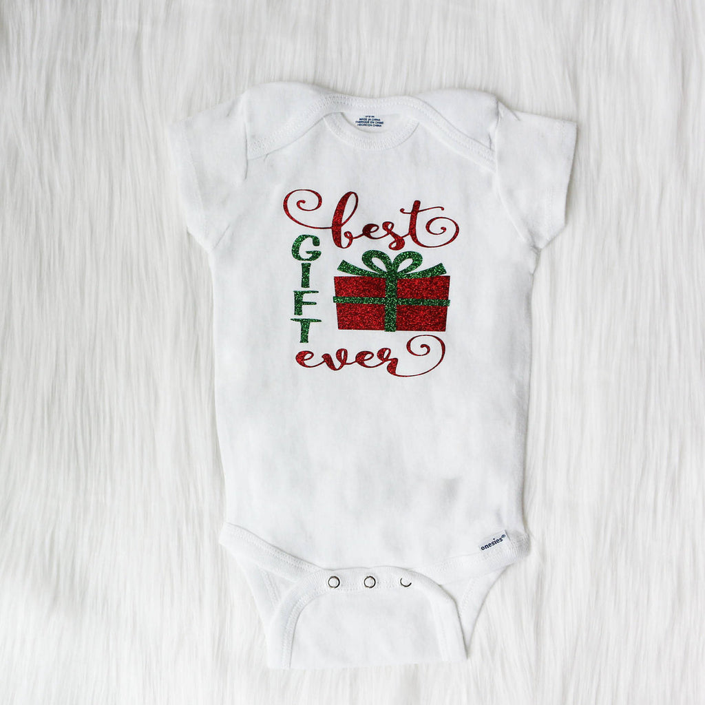 Best Gift Ever Christmas Baby Legging Outfit