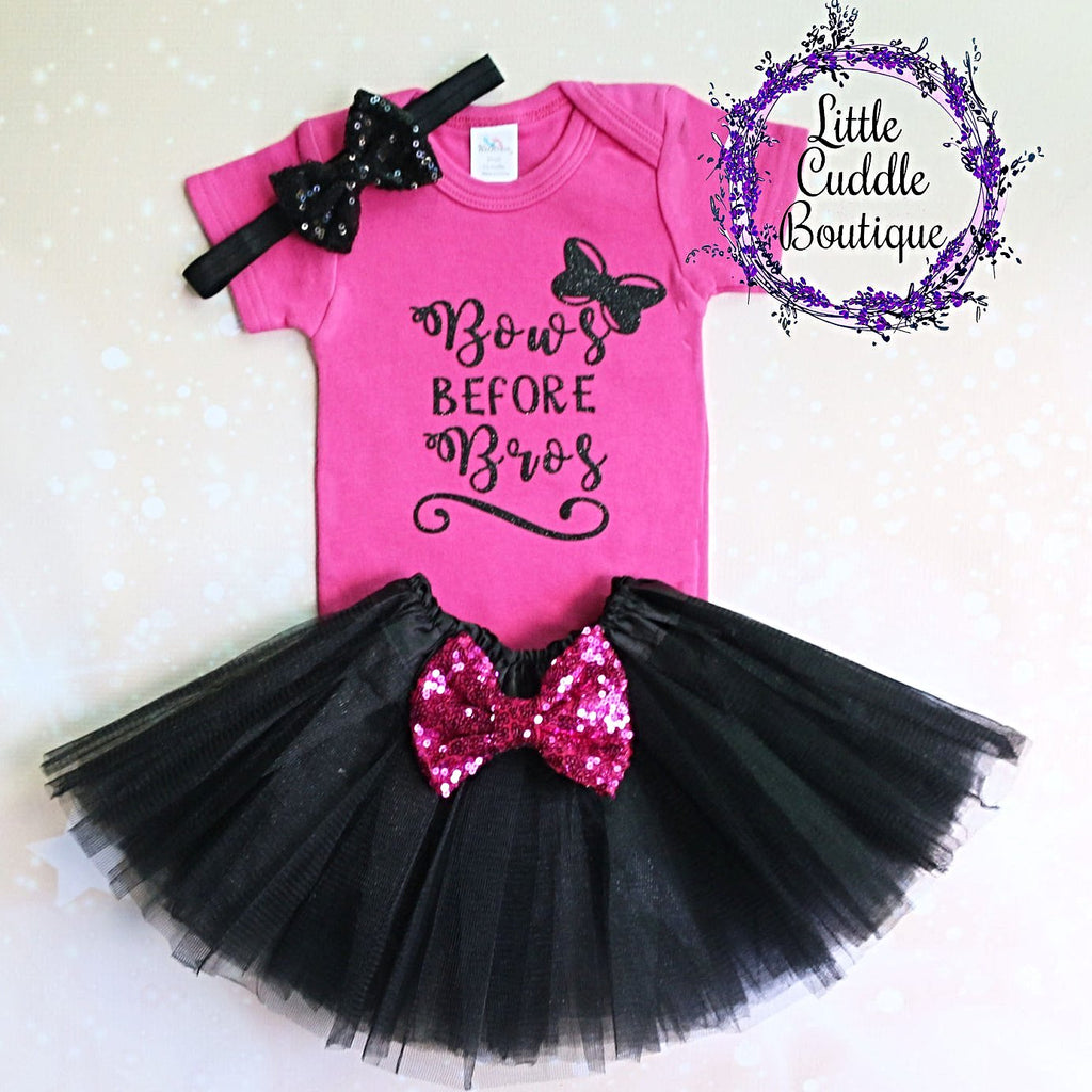 Bows Before Bros Tutu Outfit