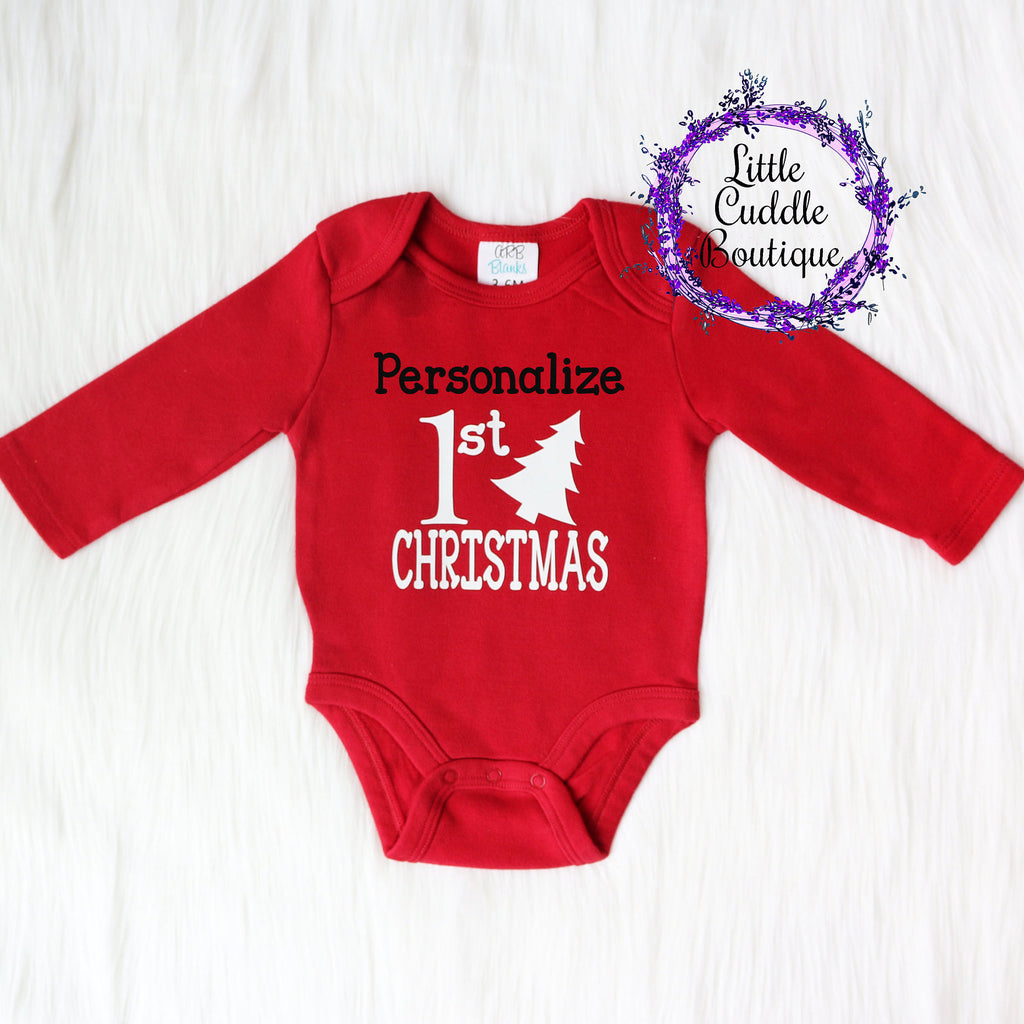 Personalized Christmas Red One Piece