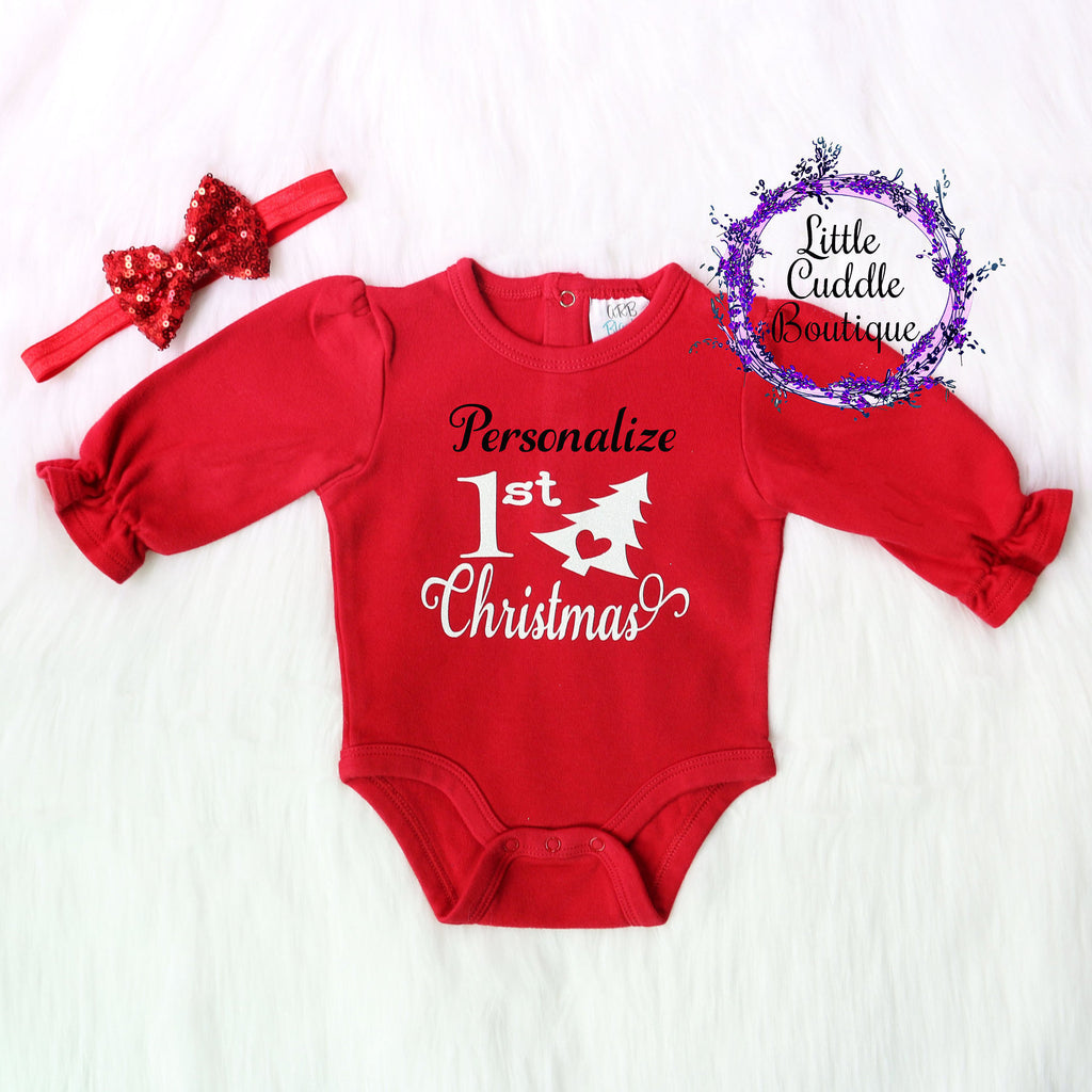 Personalized Christmas Girl's One Piece