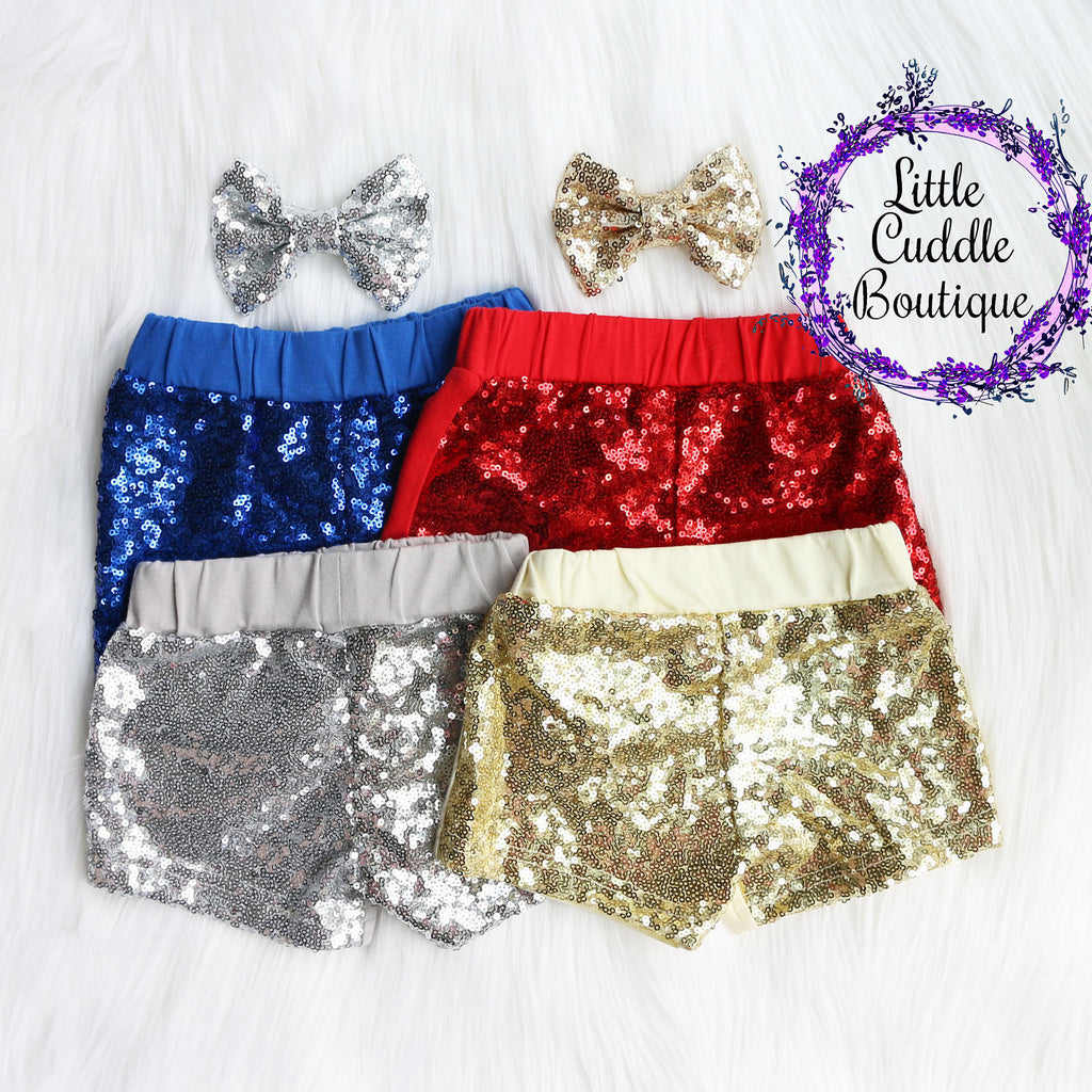 Christmas Baby Sequin Shorts
