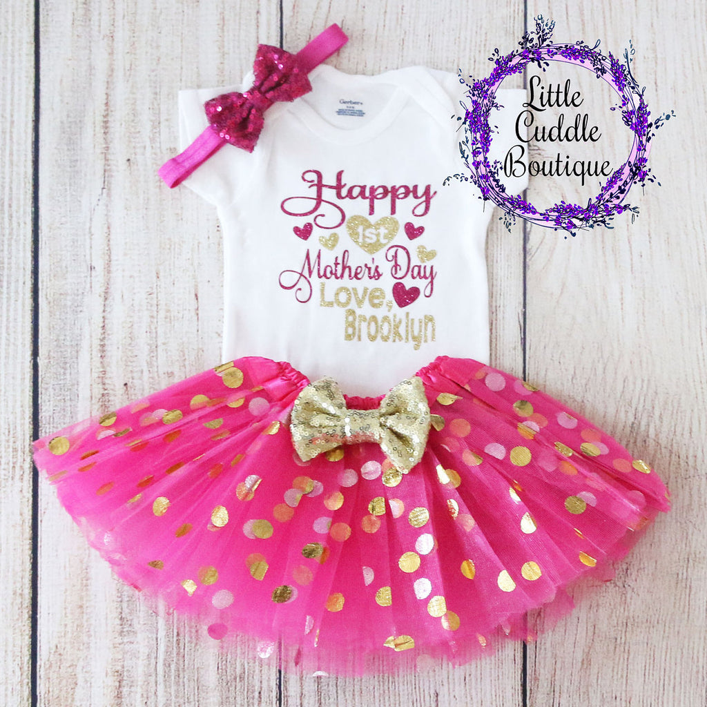 Personalized First Mother's Day Tutu Outfit
