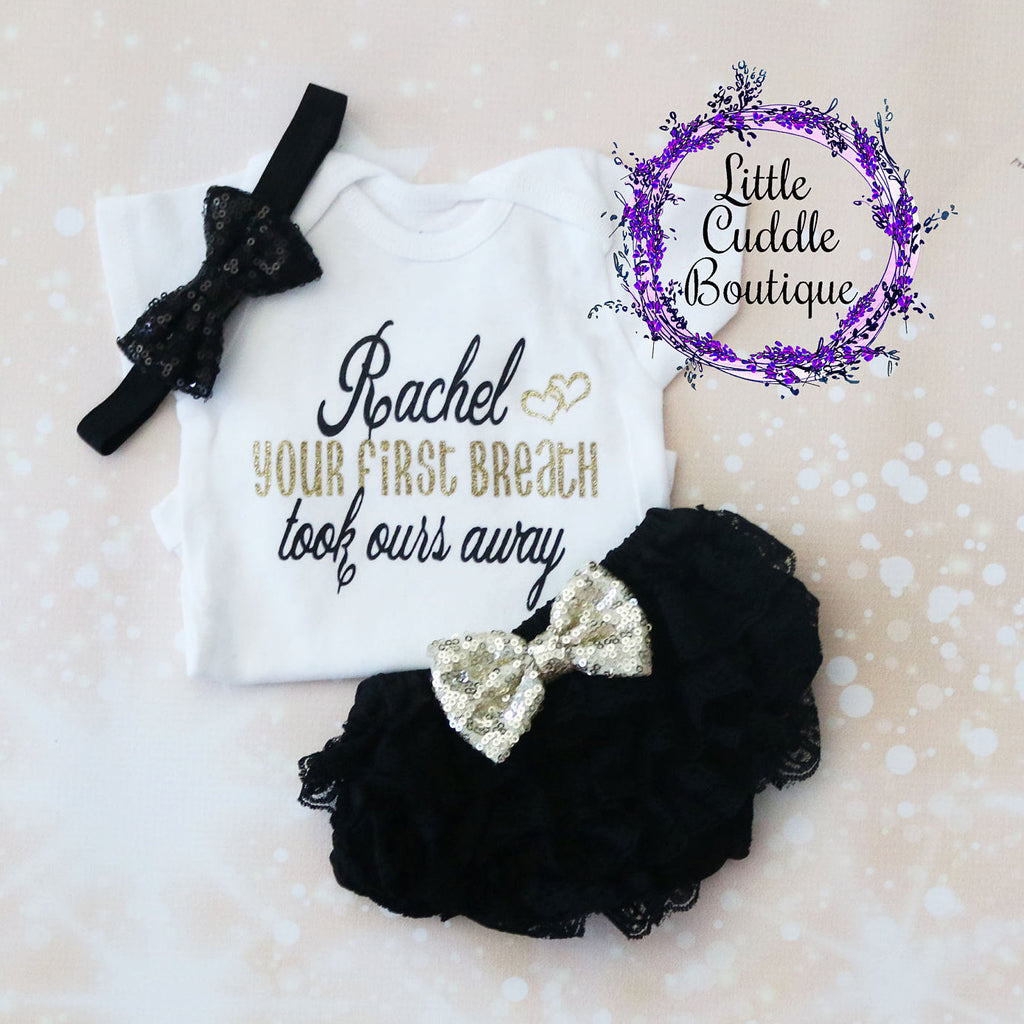 Personalized Newborn Baby Bloomers Outfit