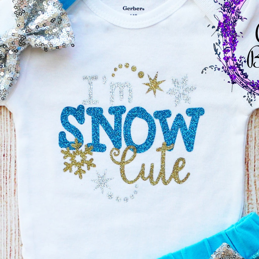 I'm Snow Cute Holiday Baby Shorts Outfit