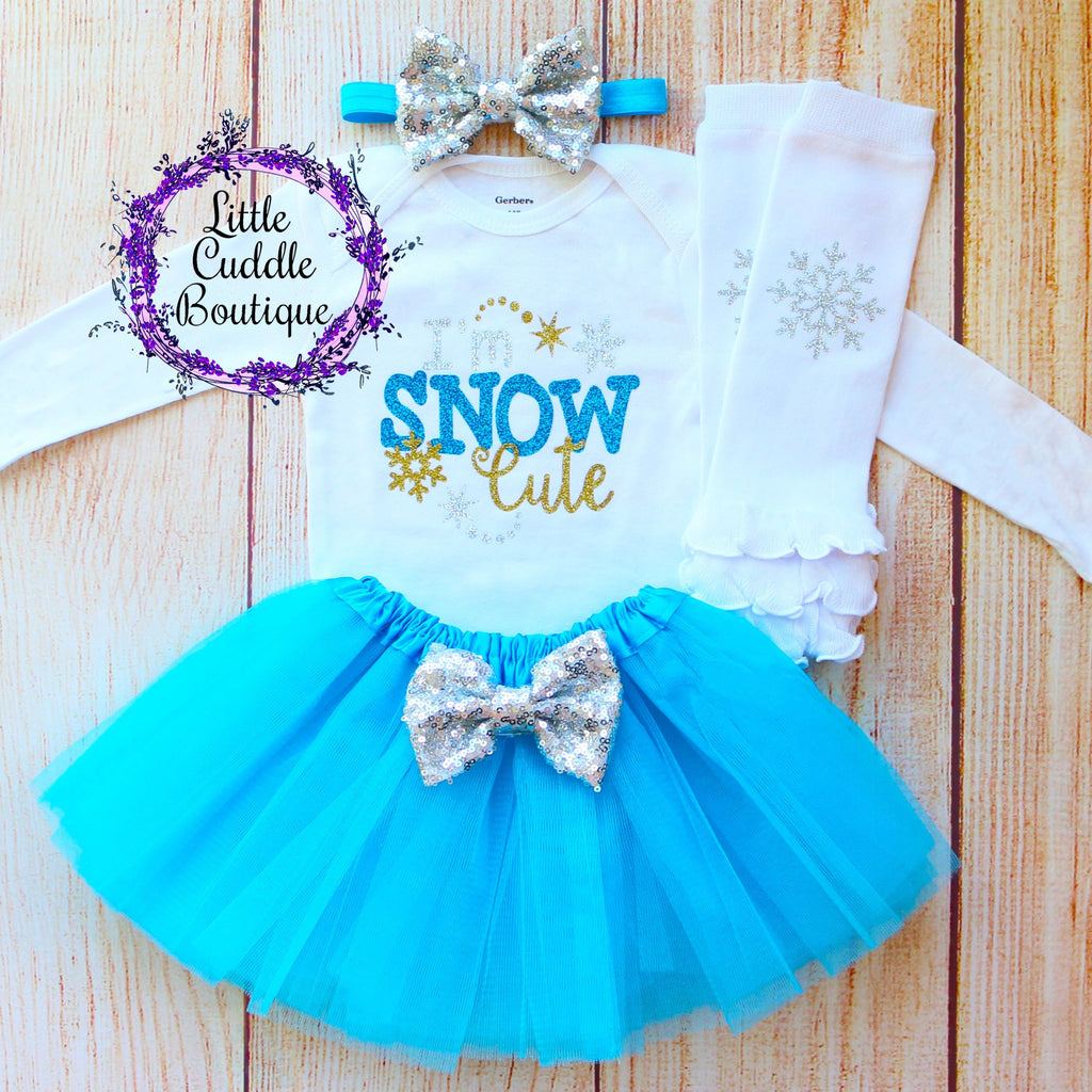I'm Snow Cute Holiday Baby Tutu Outfit