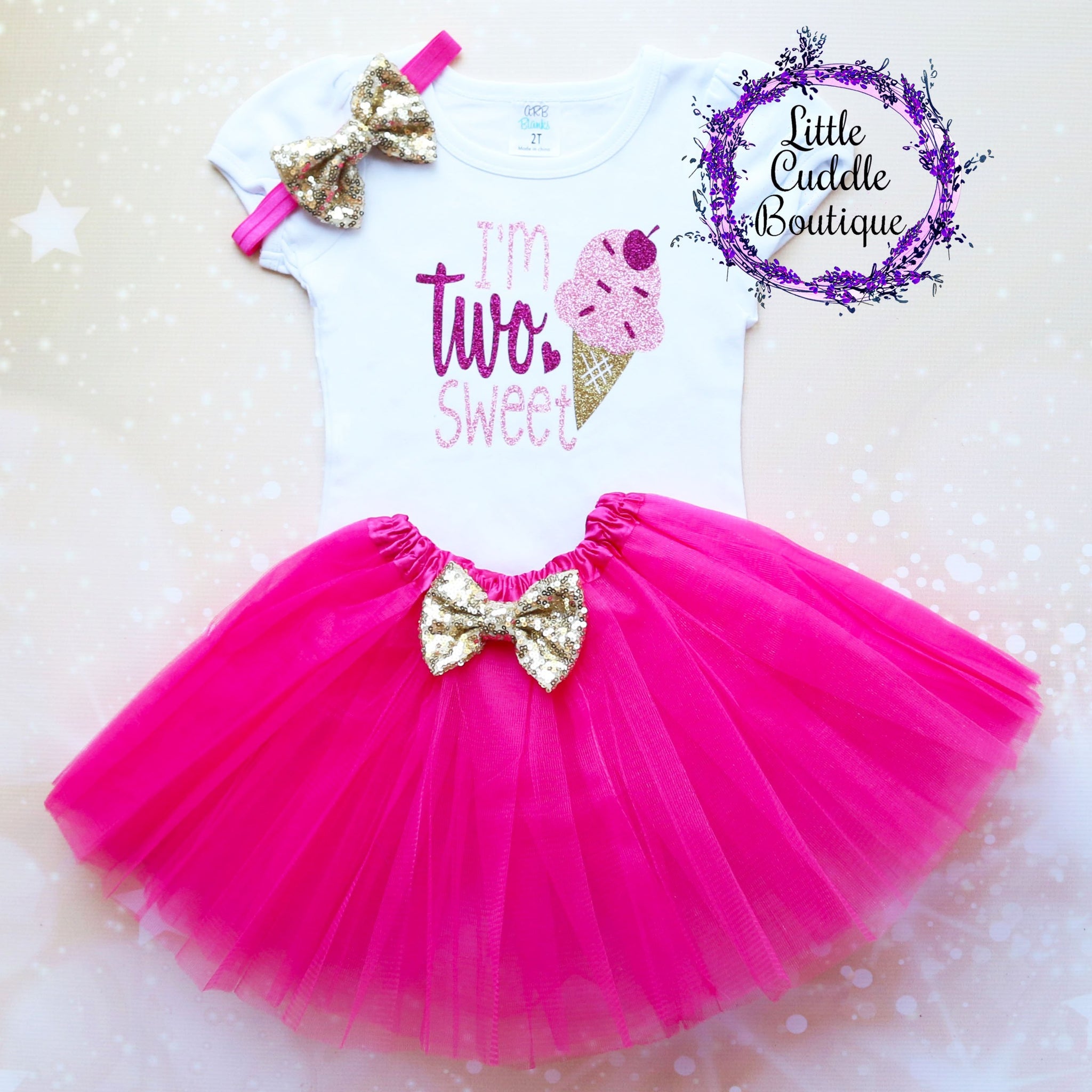 I'm Two Sweet Second Birthday Tutu Outfit-Little Cuddle Boutique Puff Sleeve Shirt Only-Short Sleeve / 10 I'm Two Sweet Second Birthday Tutu Outfit-Little Cuddle Boutique Puff Sleeve Shirt Only-Short Sleeve / 10