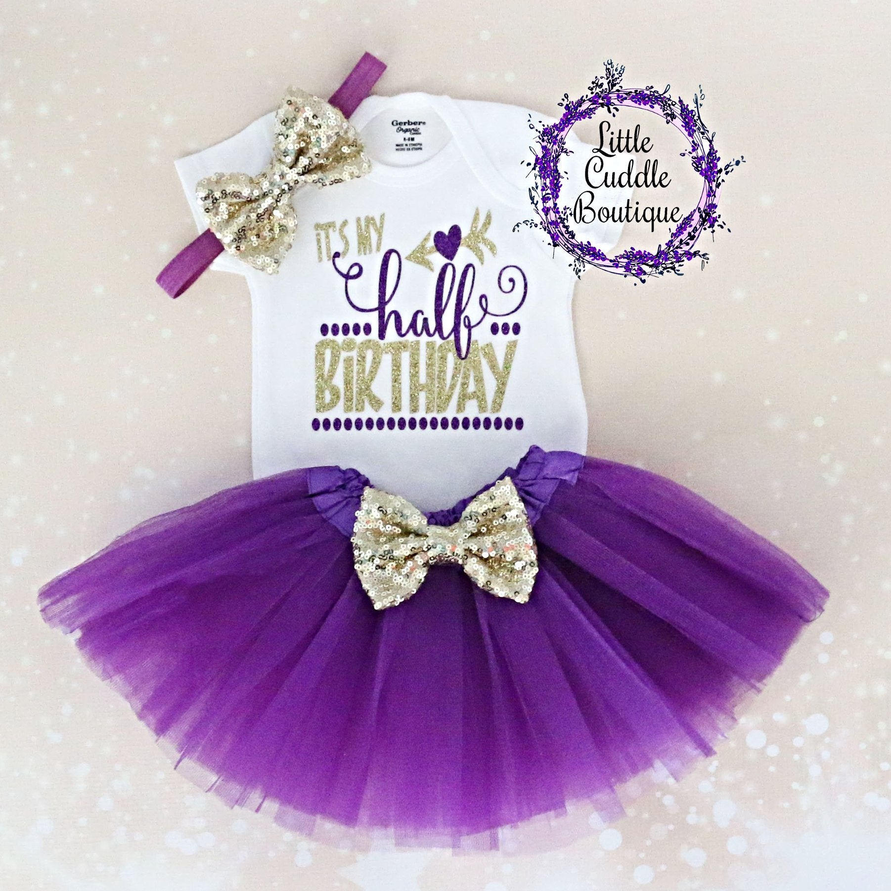 It's My Half Birthday Baby Tutu Outfit-Little Cuddle Boutique Complete Outfit-Short Sleeve / Newborn It's My Half Birthday Baby Tutu Outfit-Little Cuddle Boutique Complete Outfit-Short Sleeve / Newborn