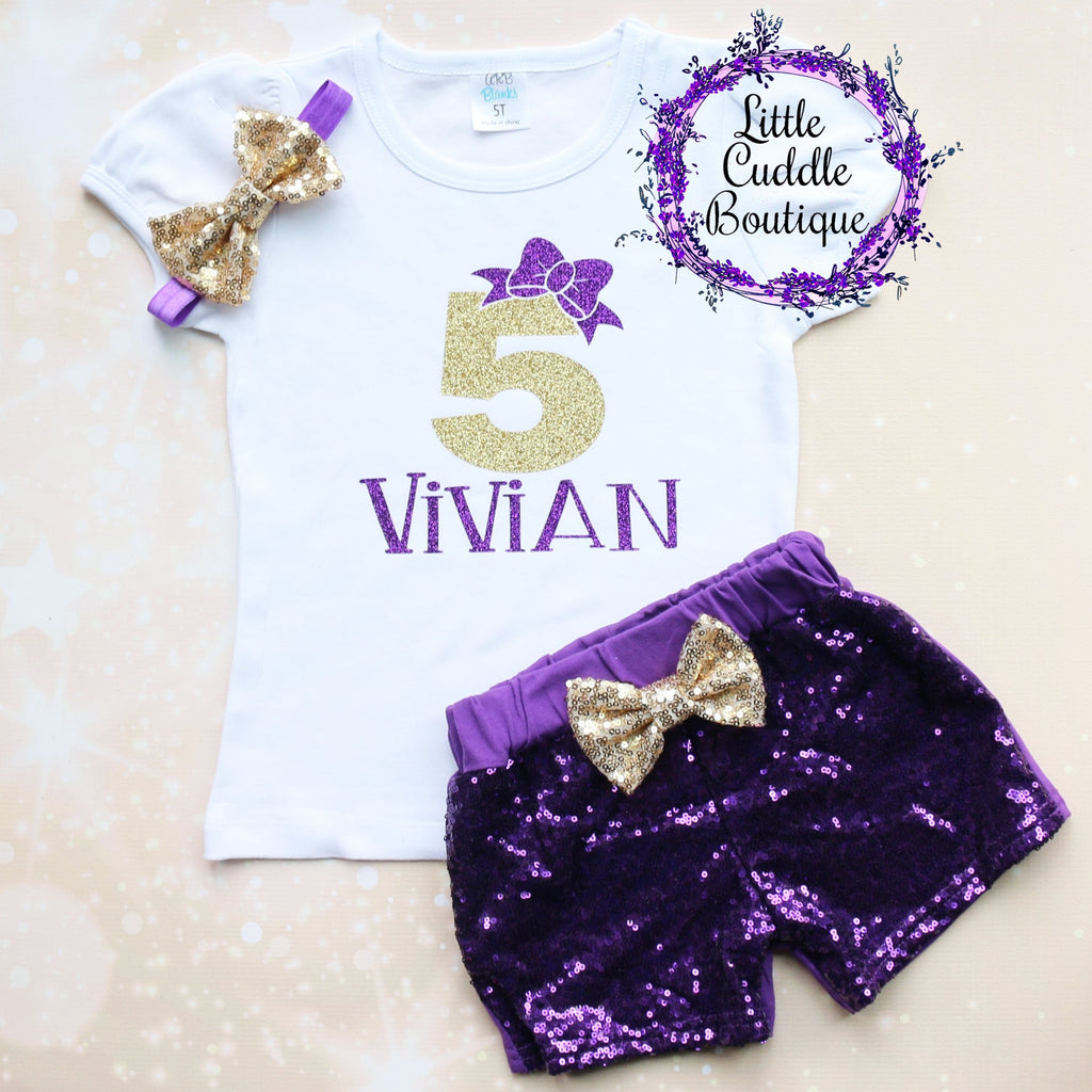 Personalized Kid's Birthday Shorts Outfit