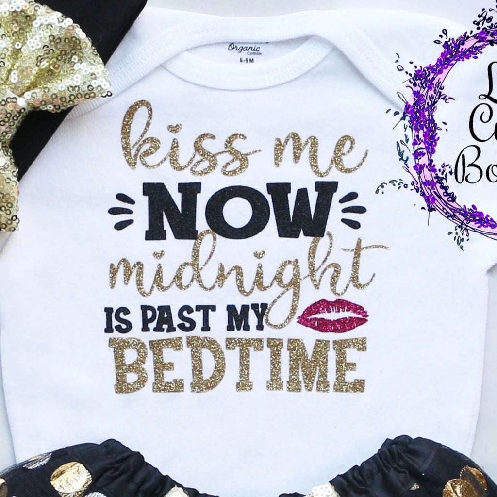 Kiss Me Now Midnight Is Past My Bedtime Tutu Outfit