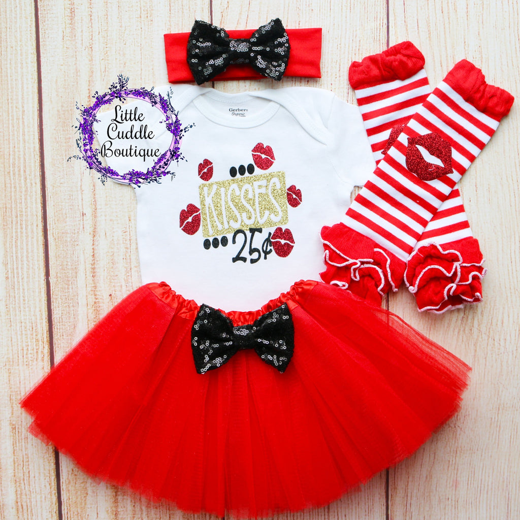 Kisses 25 Cents Baby Tutu Outfit