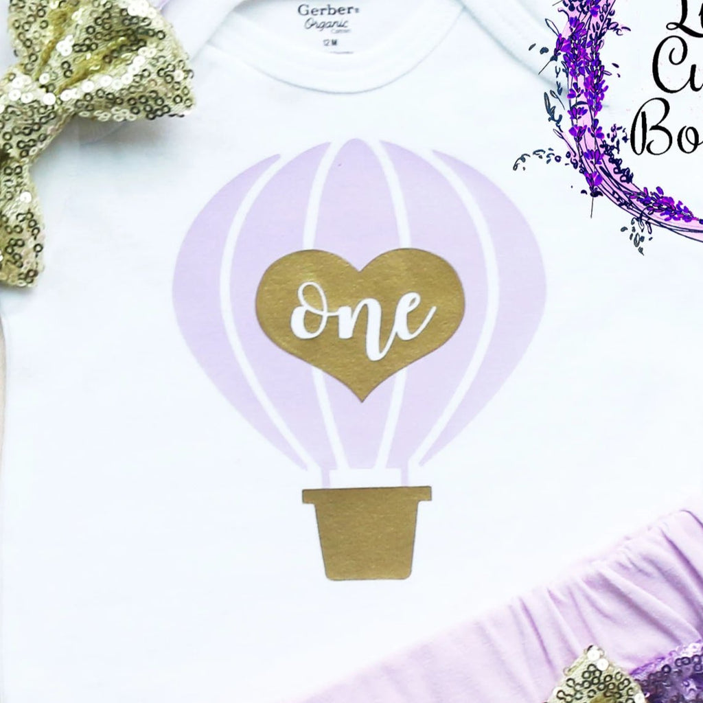 Hot Air Balloon First Birthday Shorts Outfit