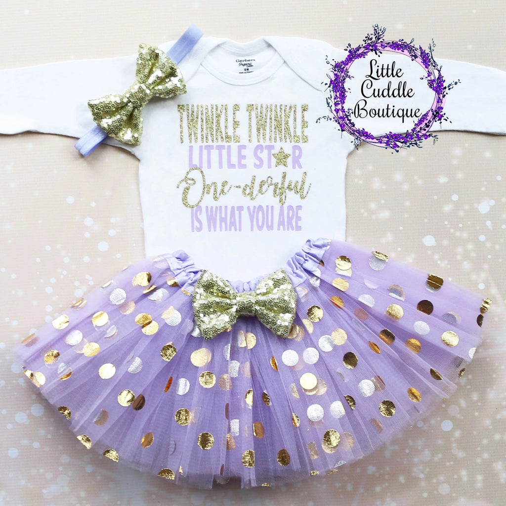 Twinkle Twinkle First Birthday Tutu Outfit