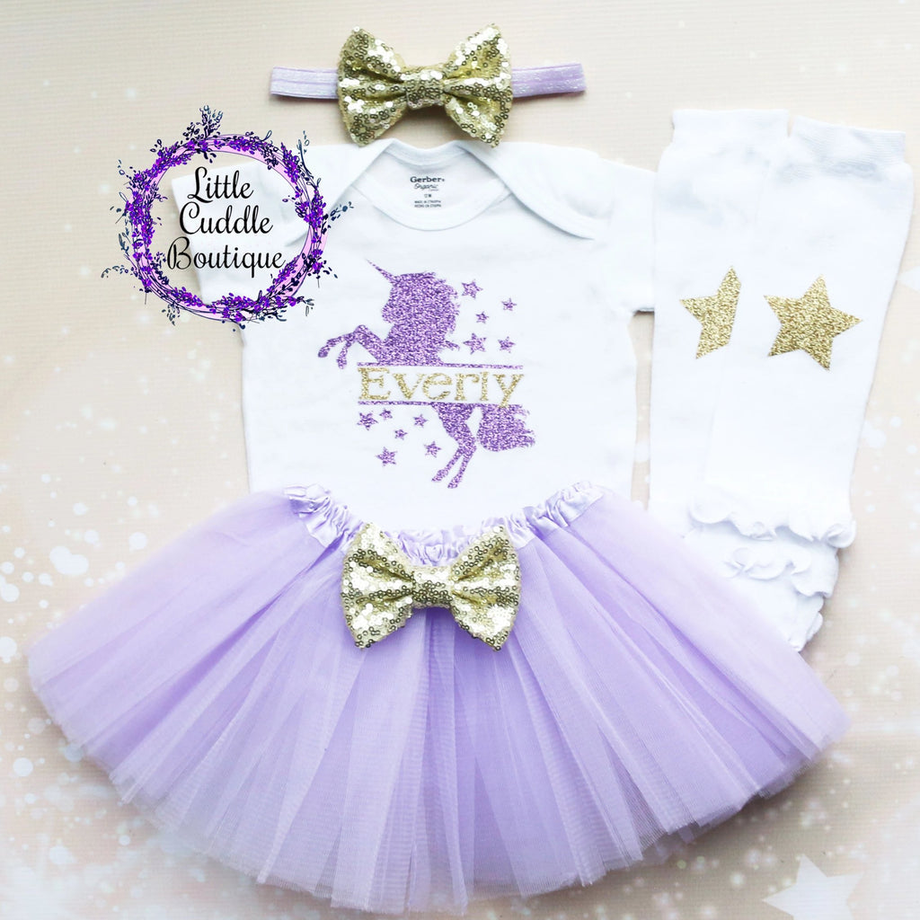 Personalized Unicorn Baby Tutu Outfit