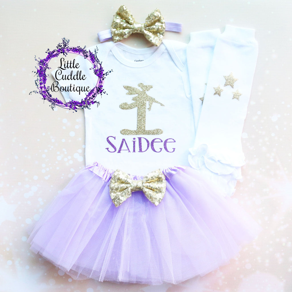 Personalized Fairy First Birthday Tutu Outfit