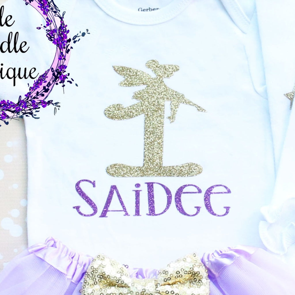 Personalized Fairy First Birthday Tutu Outfit