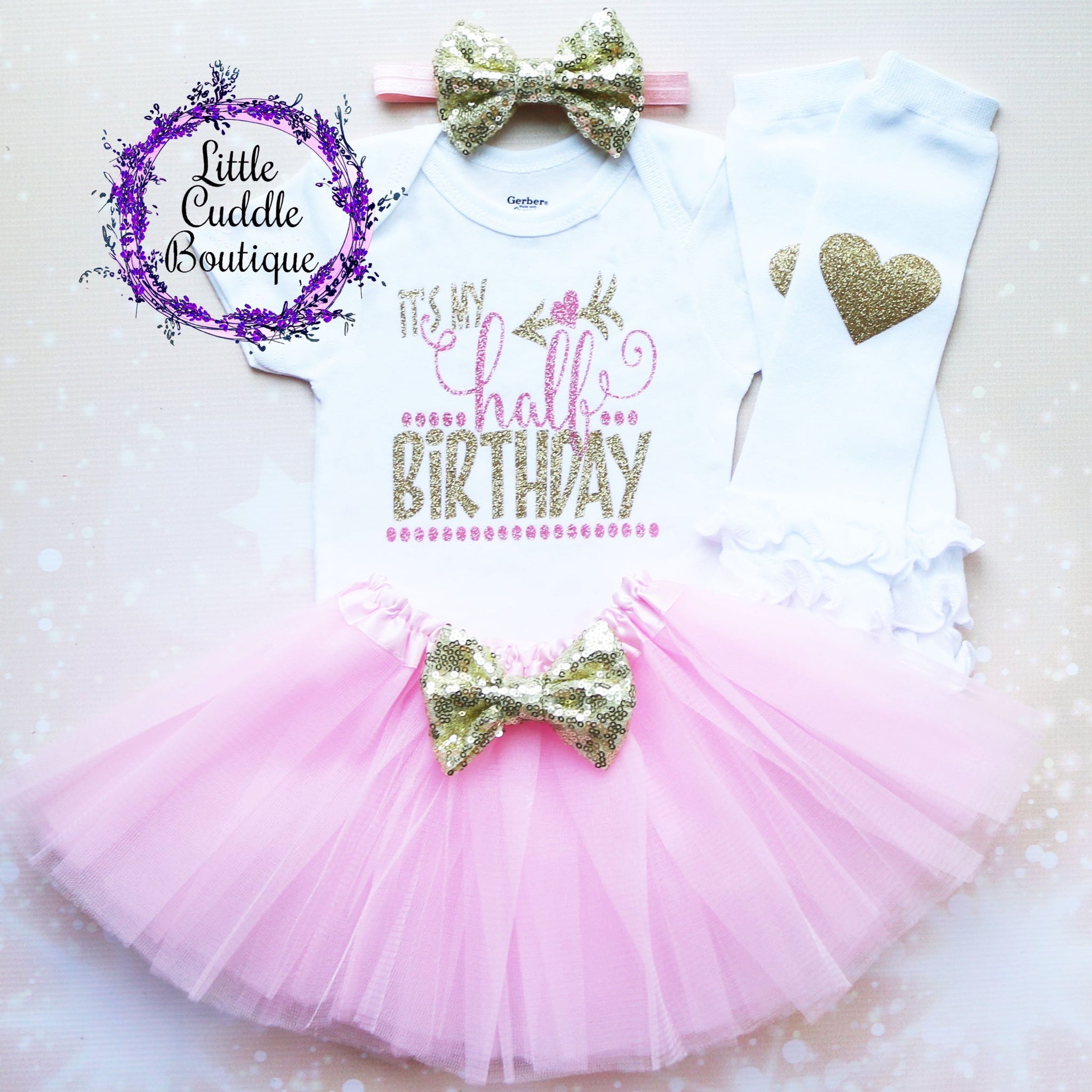 It's My Half Birthday Baby Tutu Outfit-Little Cuddle Boutique Headband/Tutu / 6-9 Months It's My Half Birthday Baby Tutu Outfit-Little Cuddle Boutique Headband/Tutu / 6-9 Months