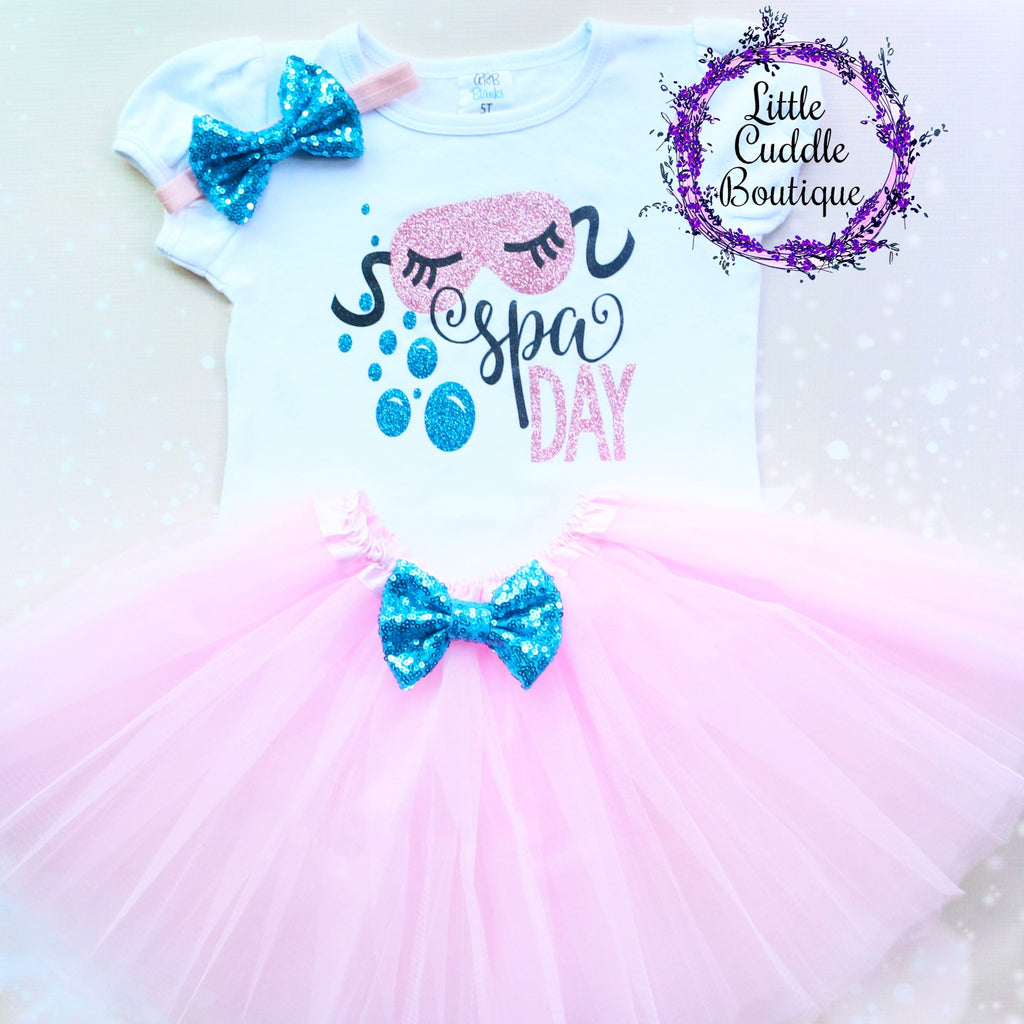 Spa Day Girl Tutu Outfit