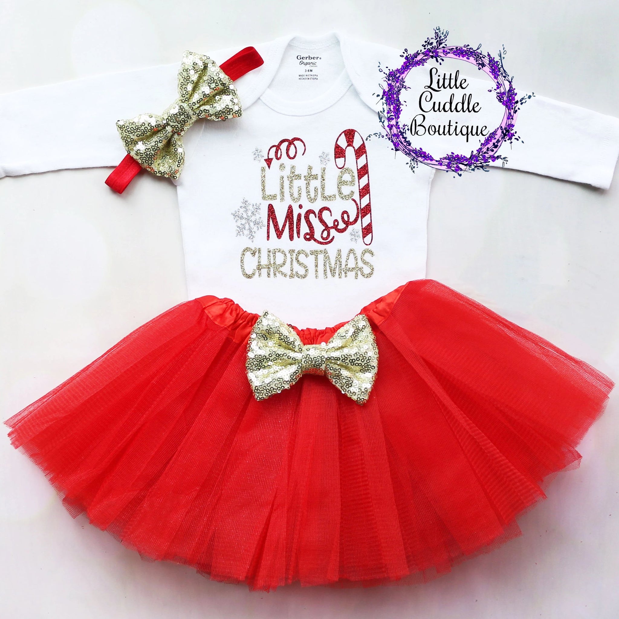 Baby girl christmas tutu outfit hotsell