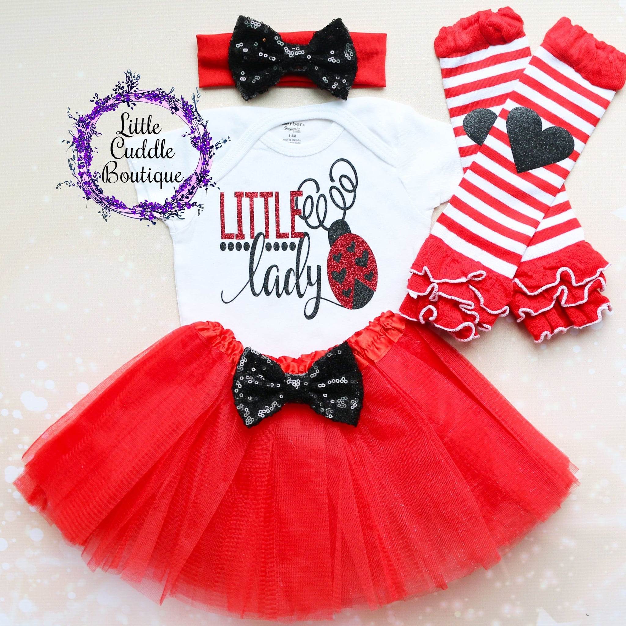 ladybug 1st birthday dress Baby photo shoot