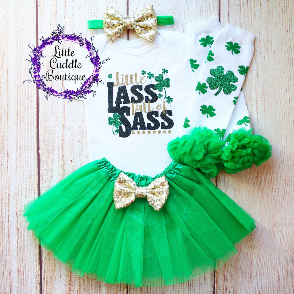 Little Lass Full Of Sass St. Patrick's Day Tutu Outfit