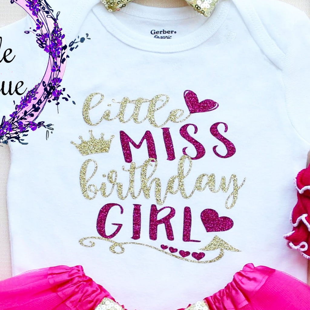 Little Miss Birthday Girl Baby Tutu Outfit