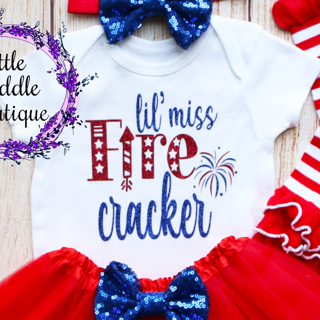 Little Miss Firecracker Baby Tutu Outfit