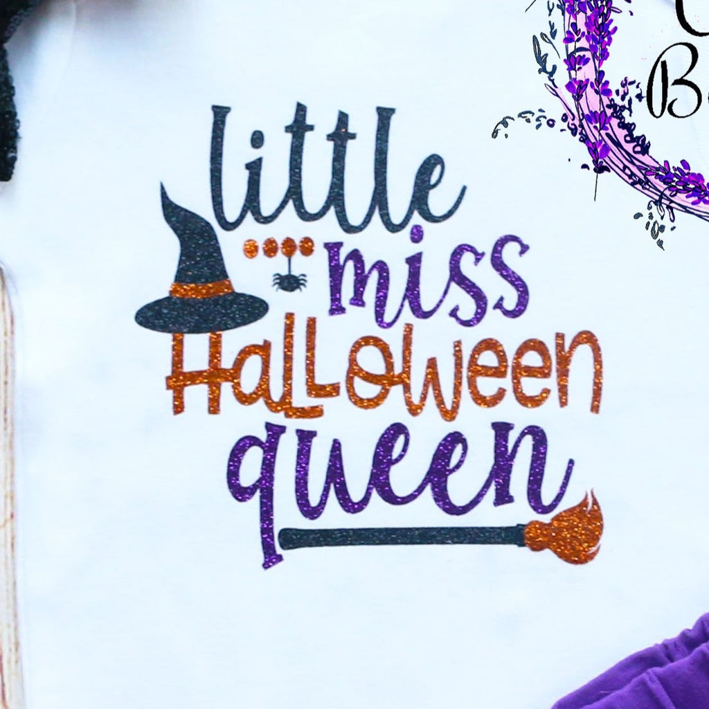 Little Miss Halloween Queen Baby Shorts Outfit