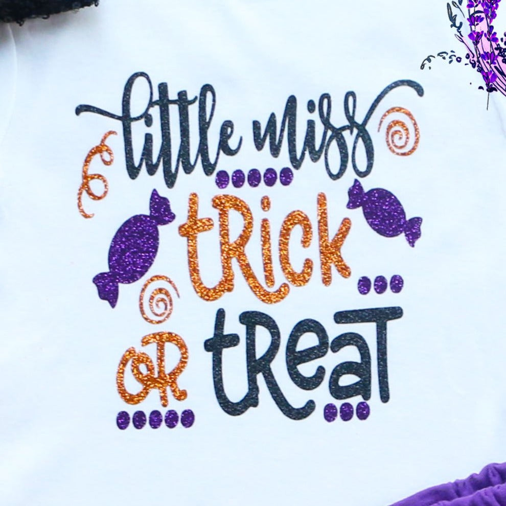 Little Miss Trick Or Treat Baby Shorts Outfit