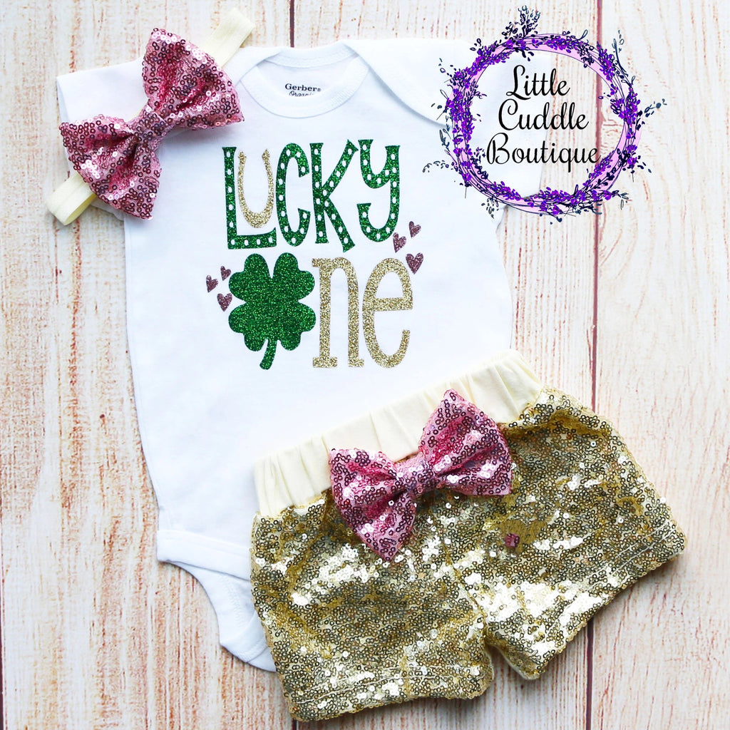 Lucky One St. Patrick's Day Birthday Shorts Outfit