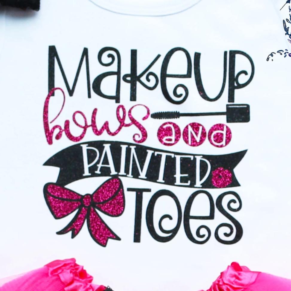Makeup Bows And Painted Toes Girl Tutu Outfit