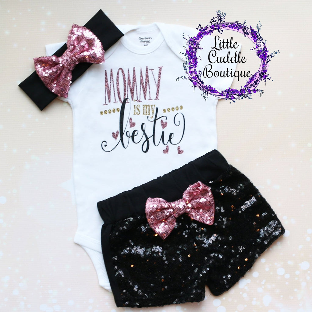 Mommy Is My Bestie Shorts Outfit