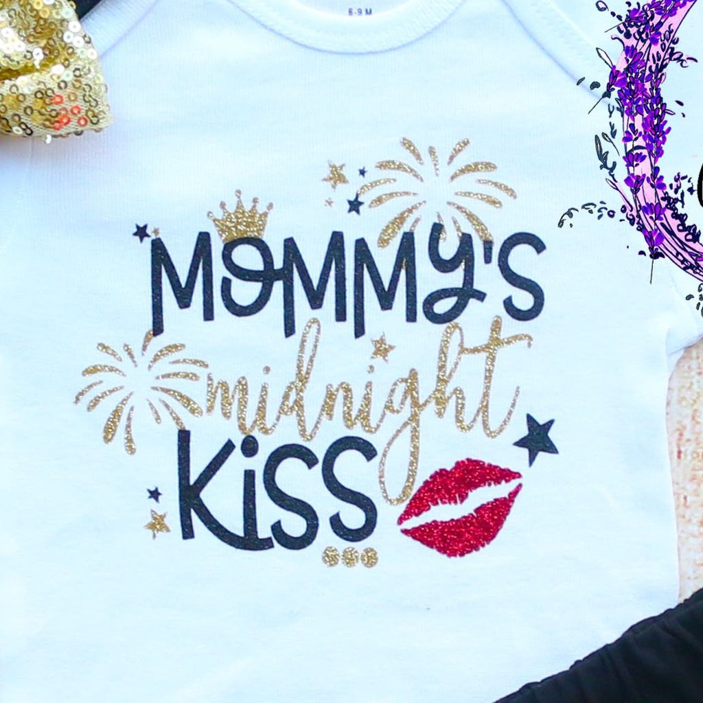 Mommy's Midnight Kiss Baby Shorts Outfit