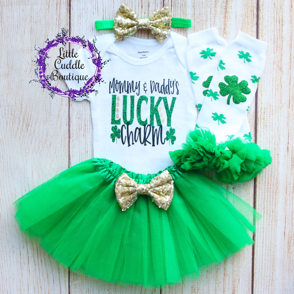 Mommy's & Daddy's Lucky Charm Baby Tutu Outfit
