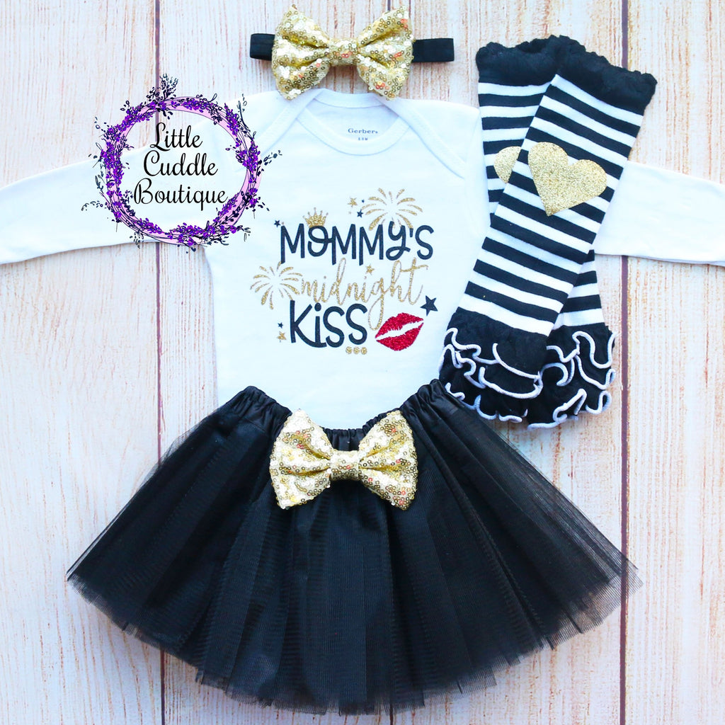 Mommy's Midnight Kiss Baby Tutu Outfit