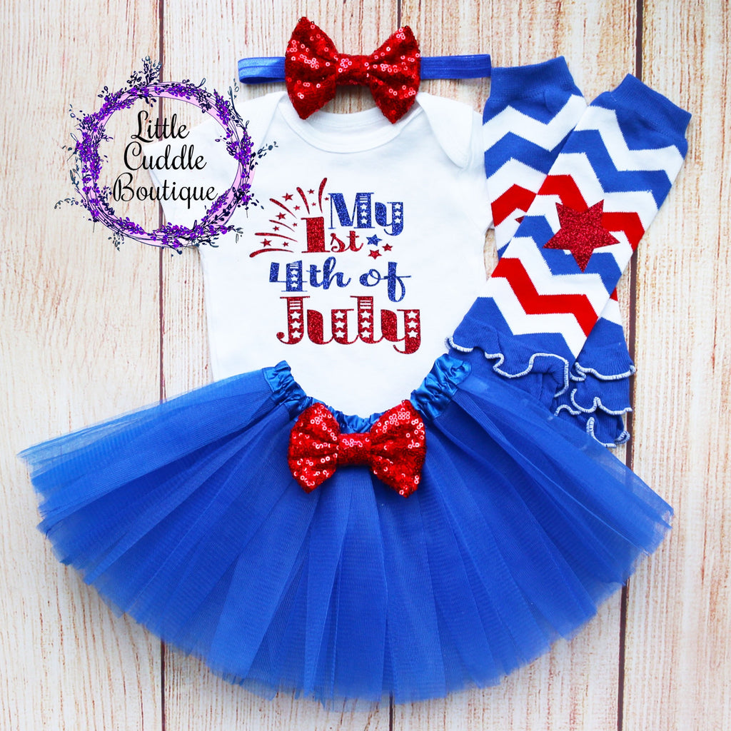 My First Fourth of July Baby Tutu Outfit