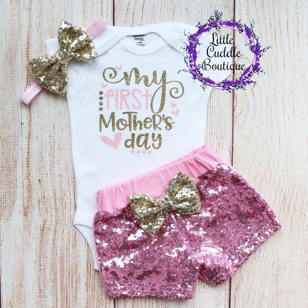 My First Mother's Day Shorts Outfit
