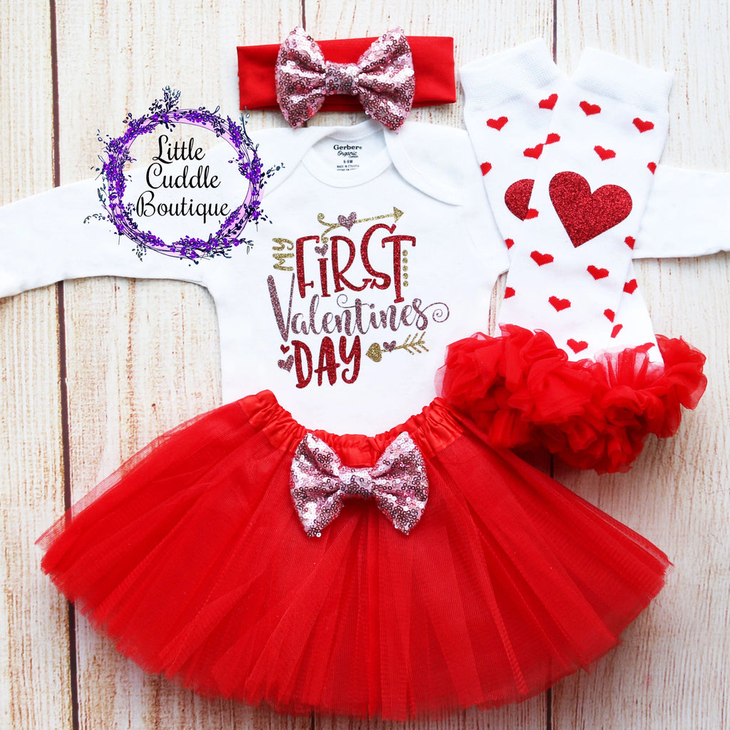My First Valentines Day Tutu Outfit